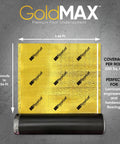 Top Tier Floor Underlayment Roll Covers 200 Sq Ft Of Laminate And Hardwood With Built In Moisture Seal, gold surface visible.