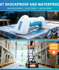 Beast Mode Industrial Barcode Scanner With Wireless 2D QR Capture And IP67 Waterproof Defense Built Tough for warehouse use with rain.