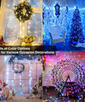 Smart Christmas Lights 196ft 600 LED WiFi Color Changing String Lights App Controlled RGB Indoors Outdoors.