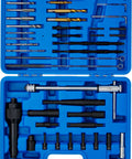 Heavy Duty Glow Plug Puller And Thread Restoration Kit For M8 And M10 Diesel Blocks 41 Piece set in blue case showing tools.