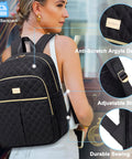 Woman wearing Womens Lunch Backpack With 20L Insulated Cooler and adjustable strap, featuring anti-scratch design.