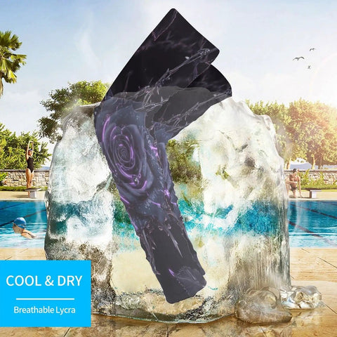 Lightweight Sun Protection Cooling Arm Sleeves Breathable Stretchy Solar Shields For Outdoor Running Driving Cycling Keep Your Arms Chill During Hella Hot Summer Days With Secure Fit