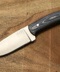 Blue And White Micarta Handle D2 Tool Steel Tactical Knife For Hunting And Camping EDC With Full Tang Blade And Leather Sheath