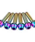 rainbow titanium bike stem bolts with washers M5x18mm