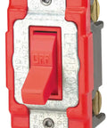 Beefy 20 Amp Toggle Single Pole AC Quiet Switch 120/277 Volt Extra Heavy Duty Spec Grade Self Grounding Red 1221-2R Built for Tough Electrical Panels for Any Project, red toggle switch