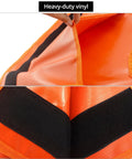 Heavy Duty Winch Damper 2 Pack Off Road Recovery Dampener With Pocket, Waterproof Vinyl Blanket That Reduces Recoil During Cable Snap, Compatible With All Winch Cables, Beefy Rugged Gear For Trail Rigs, orange vinyl with reflective strips