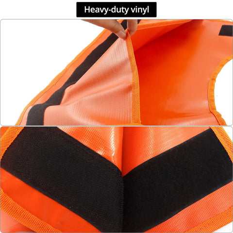 Heavy Duty Winch Damper 2 Pack Off Road Recovery Dampener With Pocket, Waterproof Vinyl Blanket That Reduces Recoil During Cable Snap, Compatible With All Winch Cables, Beefy Rugged Gear For Trail Rigs, orange vinyl with reflective strips