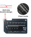 Mini Vernier Caliper Keychain, Portable Millimeter Gauge With Double Scale, Pocket Precision Measuring Tool, Black, with clear scale