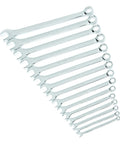 15 Piece Long Pattern SAE 12 Point Combination Wrench Set With Off Corner Box End For Better Grip And Less Fastener Rounding Long Reach