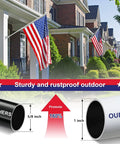 Heavy Duty 5Ft Outdoor Flagpole Kit With Anti Tangle 360 Degree Rings 1 Inch Thick Metal Pole And Two Angle Mounts outside homes