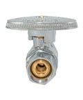No Sweat Retrofit Angle Stop Valve Featuring Smooth Quarter Turn Operation And Knockout Leak Proof Seals For Lightning Fast Faucet Upgrades And Under Sink Plumbing Projects Chrome Finish delivers quality with lead free brass and a compact design.