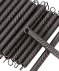 Premium 20PC Small Extension Springs With Hook Ends For Fence Gate Latch Repair, Home Maintenance Tools, And DIY Hardware Projects Using Durable Stainless Steel, black springs close-up