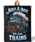 Person holding Steam Train Locomotive Lightweight Fleece Blanket Cozy As Heck Throw For Living Room Couch And Home Decor 50x60 Inches Gift
