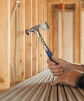 Pro Grade On The Job Drywall Hammer 14 Oz With Milled Face And Shock Reduction Grip for framing installation E3 11 in use