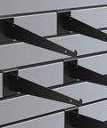 12 Inch Slatwall Shelf Brackets With Lip, Heavy Duty Metal Slat Wall Brackets Mounted on Slat Wall, Black Finish
