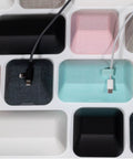 Magnetic Cord Holder Cable Organizer With Magnet Clips For Charger Management On Desktop And Nightstand in multiple colors.
