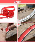 Red 26 Inch Bicycle Rim Tape 4 Pack Elastic PVC Nylon Rim Strips Protect Inner Tube from Spoke Holes and Sharp Edges High Pressure