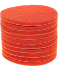 Top Tier Nylon Sanding Disc Loops And Hooks Set For Fast Dry Sanding with stack of orange nylon discs for quick surface repairs.