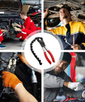 Exhaust Pipe Cutter Tool For 3/4 To 3-1/4 Inch Tailpipes And Tubing, Lubricated Wheel Mechanism For Smooth, Easy Cuts, Heavy-Duty Cutter For PVC Copper Steel Exhausts, Ideal For Tailpipe And Catalytic Converter Repairs, used under vehicle