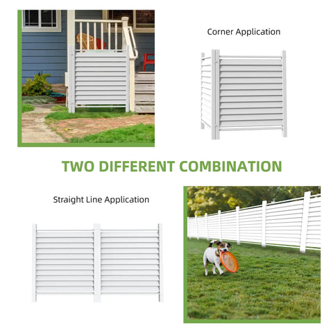 Reinforced White Vinyl Privacy Screen Panel Kit Built To Last 36 W X 45 H Tough As Nails Windproof Louvered Fence Shield applications.