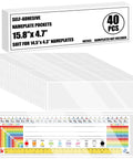 Clear Self Adhesive Desk Name Tag Pockets 40 Pack 14.5 By 4.3 Inch Thick Reusable Plastic Nameplate Sleeves