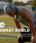 Athlete wearing Cooling Helmet Liner That Cools Instantly When Wet With UPF 50 Sun Protection Wear Under Helmets Hard Hats And More Black