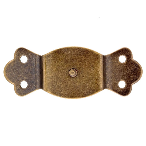 Built Like A Tank Antique Brass Trunk Handle Loops Heavy Gauge Nail Mount Steel Pack Of Two showing a brass handle bracket.