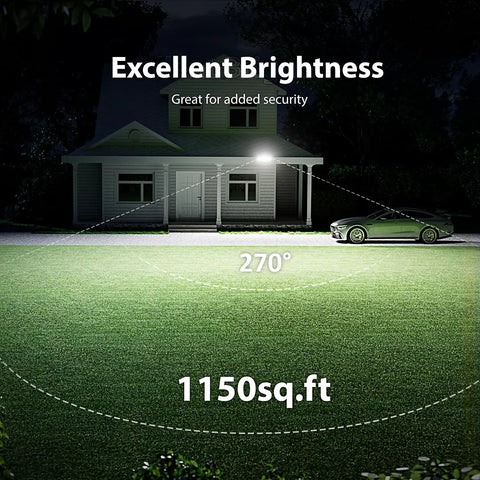 Heavy Duty 75 Watt LED Flood Light With Motion Sensor And Dusk To Dawn Delivering 7000 Lumen Blazing Bright Output Featuring An Adjustable Triple Head Setup That Rocks In Bad Weather And Tops Off Your Outdoor Yard Security