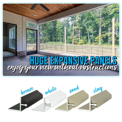 Installed No Spline Screened Porch Kit For Quick Mess Free Screen Install 96 Inch Bronze 5 Pack Aluminum Base And Vinyl Caps Porch Screening System For Mesh Screen Patio Enclosures