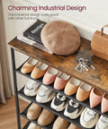Solid Multi Tier Shoe Rack Storage Organizer Holds Twelve To Sixteen Pairs With Reinforced Steel Frame And Durable Fabric Shelves showcasing stylish footwear and accessories.