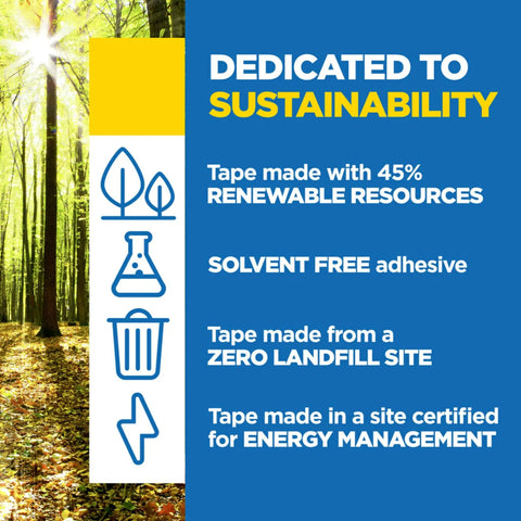 Multi Surface Painter Tape 1.41 Inch Wide, 3 Rolls Blue Masking Tape, sustainability features, renewable resources, eco-friendly