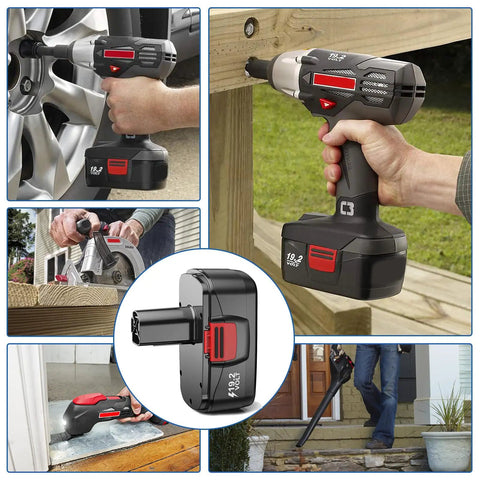 Two Pack 19.2V 4500mAh Ni MH Replacement Battery in Craftsman tools for drilling and sawing