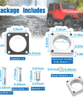 Jeep Throttle Body Spacer Kit 1068 Upgrade For 4.0L And 2.5L Engines Fits Wrangler TJ YJ 87 06 Cherokee XJ 84 01 Includes Gaskets Linkage Spacers And Hardware For Easy Bolt On Install Boosts Torque And Fuel Economy, parts layout
