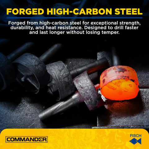 Tough As Nails Forstner Drill Bit Set Forged Steel Center Points For Hella Smooth Woodworking And Precision Hole Drilling image of forged high-carbon steel drill bits