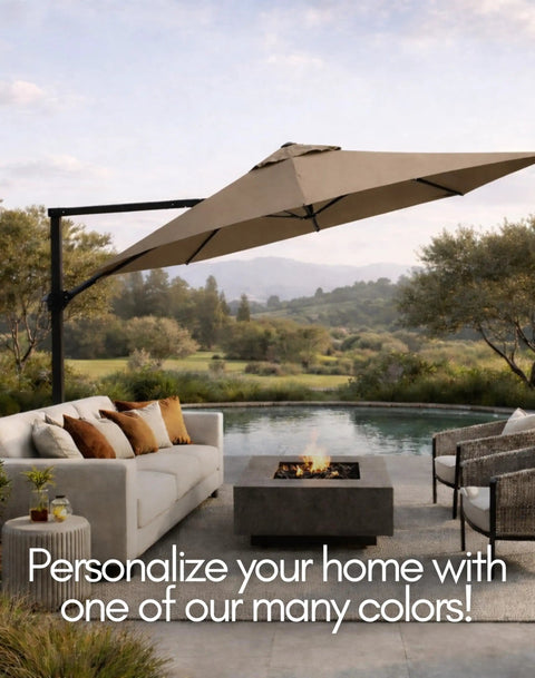 Replacement Canopy Top Only For 11 Foot Cantilever Offset Umbrella Fits 8 Rib 64 To 66 Inch Rib Length Taupe Round Or Octagonal Patio Shade