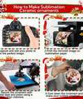 How to make Two-Sided Sublimation Ceramic Ornament Blanks, 3-Inch Round White Ceramic Ornaments For DIY Crafts step-by-step guide