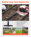 Ultimate 300 Piece Drip Irrigation Fittings Kit For Quarter Inch Tubing with various fittings in use in a garden setting.