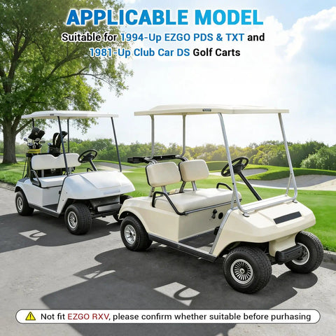 Golf carts compatible with EZGO PDS and TXT Rear Leaf Spring Bushings Kit With Screws and Nuts for 1994-Up and Club Car DS 1981-Up