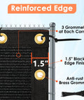 Privacy Fence Screen 4 By 50 Feet Heavy Duty Knitted Net With Reinforced Bindings Brass Grommets Cable Ties Outdoor Garden