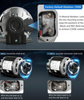 Half Horsepower 115 Volt 60 Hz 1725 RPM Belt Drive Fan Motor With 48 Frame For HVAC Systems Reversible Rotation Class B Insulation Thermal Protection And Long Lasting Quiet Operation, CWSE/CCWSE wiring view