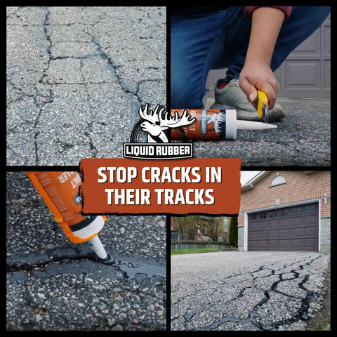 Pro Grade Asphalt Crack Filler for Driveways, Parking Lots, Walkways - Self Leveling Waterproof Sealant in Use
