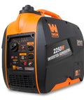 Quiet Portable Inverter Generator With Gas Powered 2000 Watt CARB Compliant Clean Electricity showing a 2250W gas inverter with control panel.