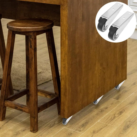 Set Of 4 Heavy Duty Gate Caster Wheels Replacement Smooth Rolling Recessed Trackers Upgrade Your Outdoor Gate With Rock Solid Rust Resistant Steel And Zero Hassle Screw Install visible on a wooden furniture piece.
