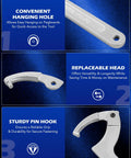 All-In-One Adjustable Pin Spanner Wrench Set with Changeable Heads, featuring convenient hanging hole, replaceable head