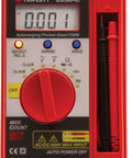 Pocket Sized 4000 Count Digital Multimeter With Auto Range For AC DC Voltage Up To 600V, AC DC Current Up To 400mA, red casing