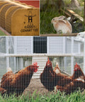 Heavy Duty Galvanized Welded Wire Cloth Roll 36 Inch Wide By 100 Feet Long One Half Inch Mesh 19 Gauge Fencing with chickens and rabbits