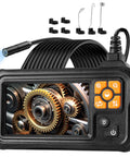 1080P HD Endoscope Camera With Light, 4.3 Inch IPS Screen Borescope showing gears, 8 LEDs, 16.4ft cable, waterproof design