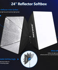 Pro Grade Photo Lighting Gear Kit With Backdrops And Stands For Studio Photo And Video Shoots Eight Point Five By Ten Foot Backdrop Set softbox