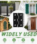 20 Pack Black 3 Inch Door Hinges Stainless Steel 304 With 120 Screws for gates, sheds, windows, and doors.