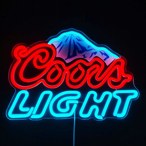 Beer Neon Sign LED Bar Light For Man Cave And Home Bar Decor Mountain Pattern Printing With Beer Logo neon glow